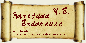 Marijana Brdarević vizit kartica